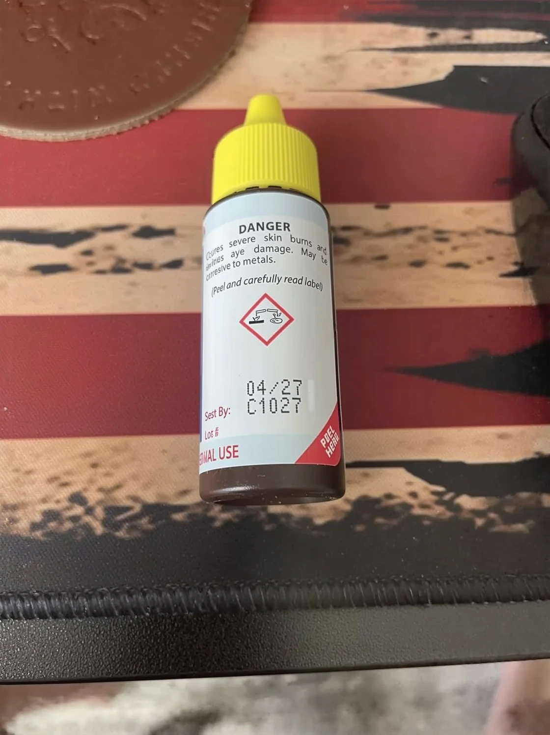 Customer photo of chlorine test kit showing color-matched vials for measuring free and total chlorine levels