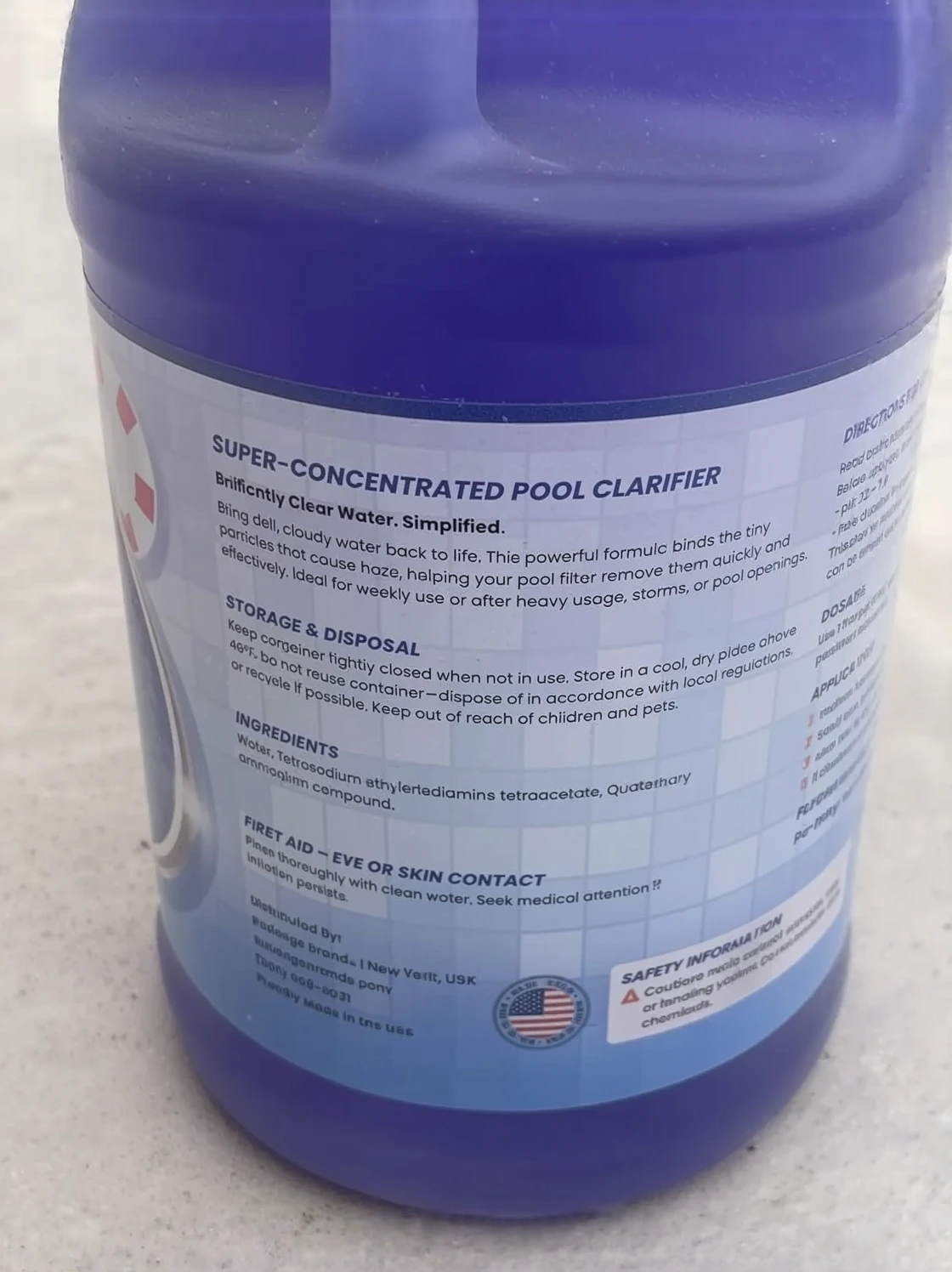 Customer photo showing water sample comparison demonstrating cloudiness levels