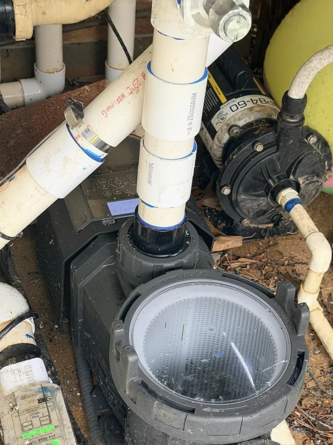Customer photo of pool pump specifications and sizing chart for calculating proper pump capacity