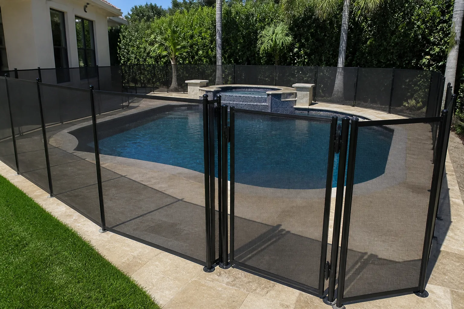 removable mesh pool fence